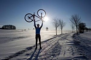 Querfeldeinfahrer (Cyclocrossfahrer) im Osterzgebirge
